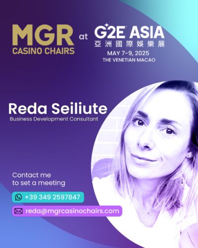 reda seiliute, mgr casino chair business developer, at G2e Asia, the venetian macao